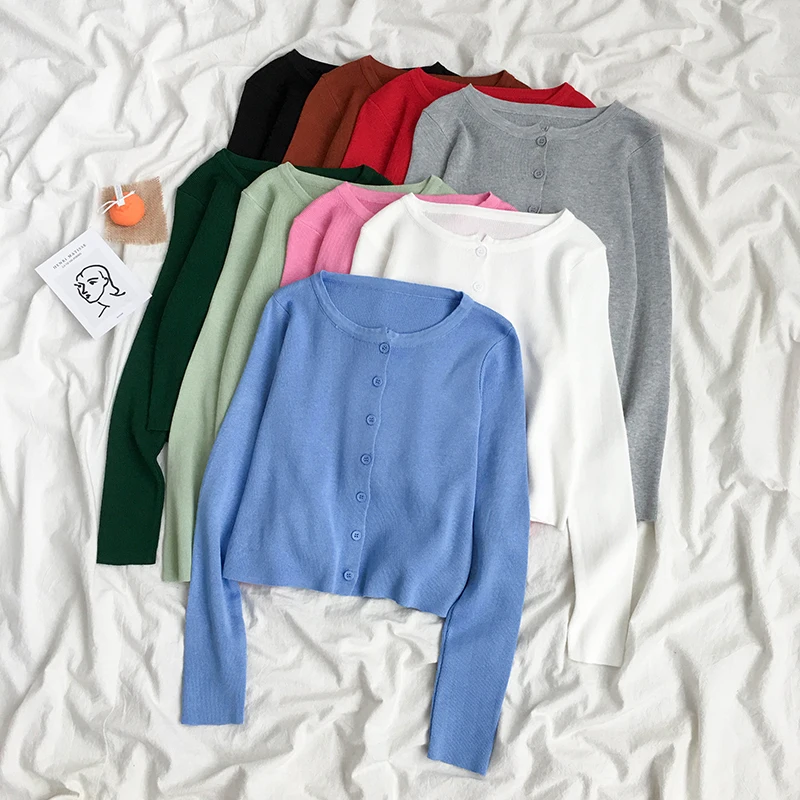 Базовый Повседневный вязаный кардиган Женский весенне летний новинка 2020