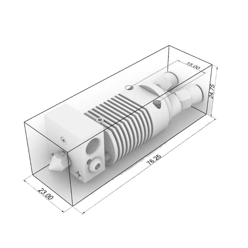 

12/24V 0.4mm Double in One out Extrusion Head Kit Dual Color Printing for 1.75mm Filament 3D Printer Part