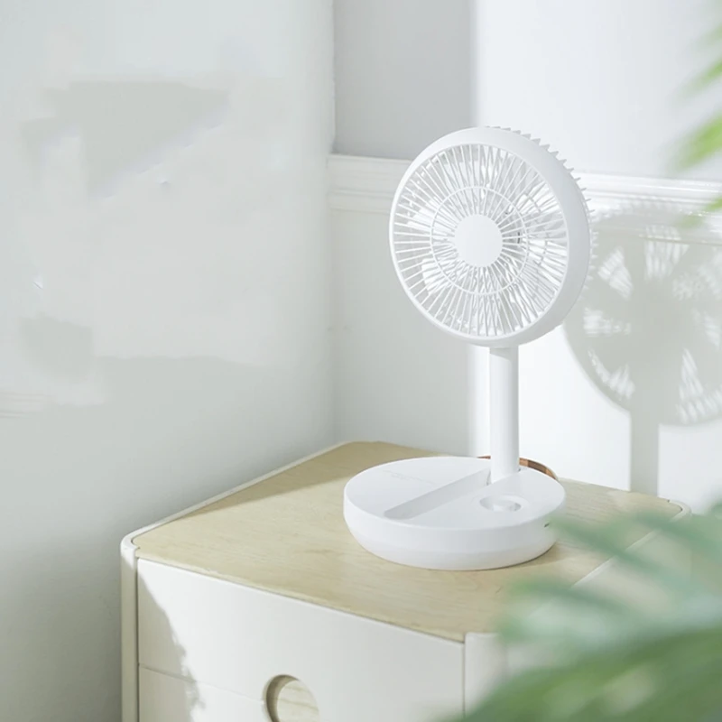 

Folding Telescopic Mini Fan USB Rechargeable Floor Fan for Student Portable Small Electric Fan Dormitory Bed Office