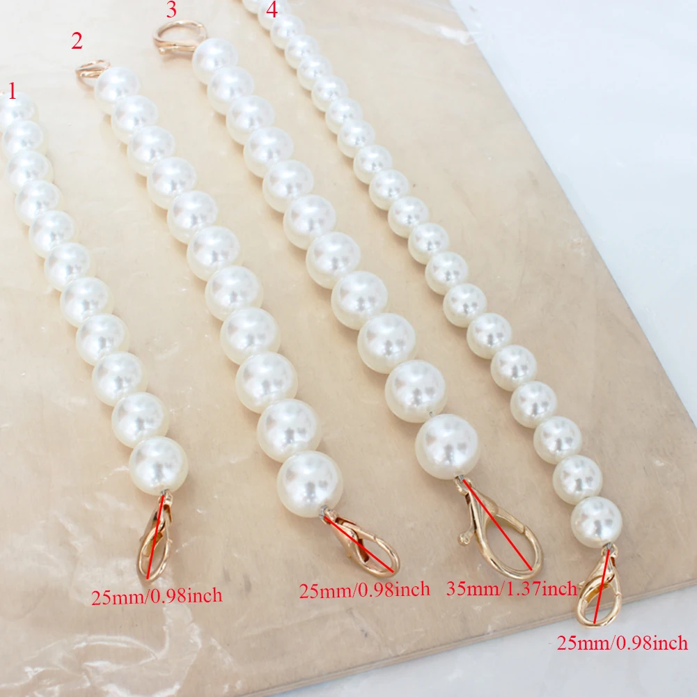 

Pearl Beaded Handle Strap Women Replacement Handbag Chain Lady Portable Imitate Pearl Bag Strap Bag Accessories Handles