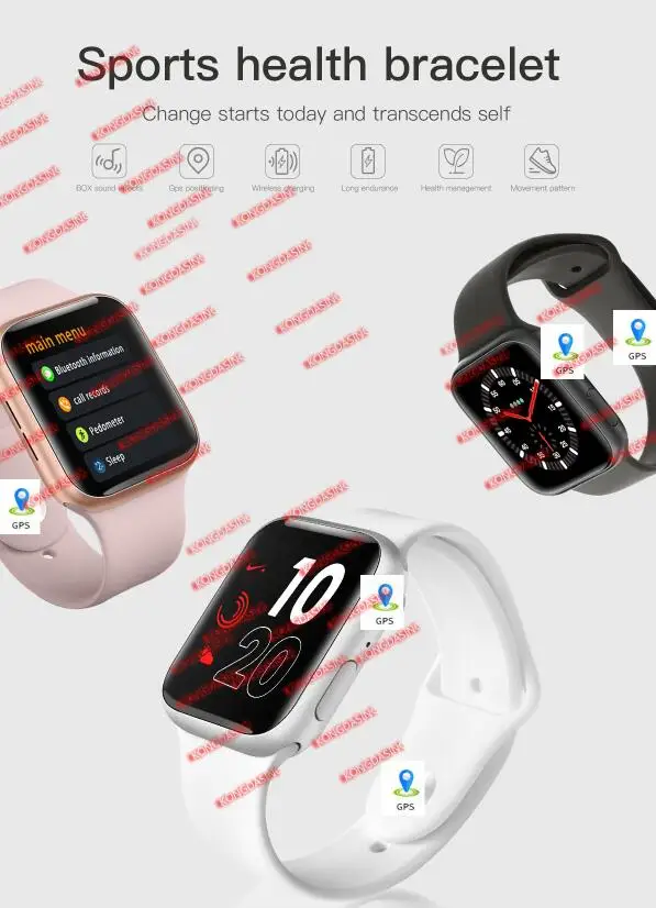 Смарт Браслет для проверки сердечного ритма 11 Смарт часы для мужчин с gps 1:1 44 мм серии 5 SmartWatch монитор сердечного ритма напоминание о звонке PK IWO 10
