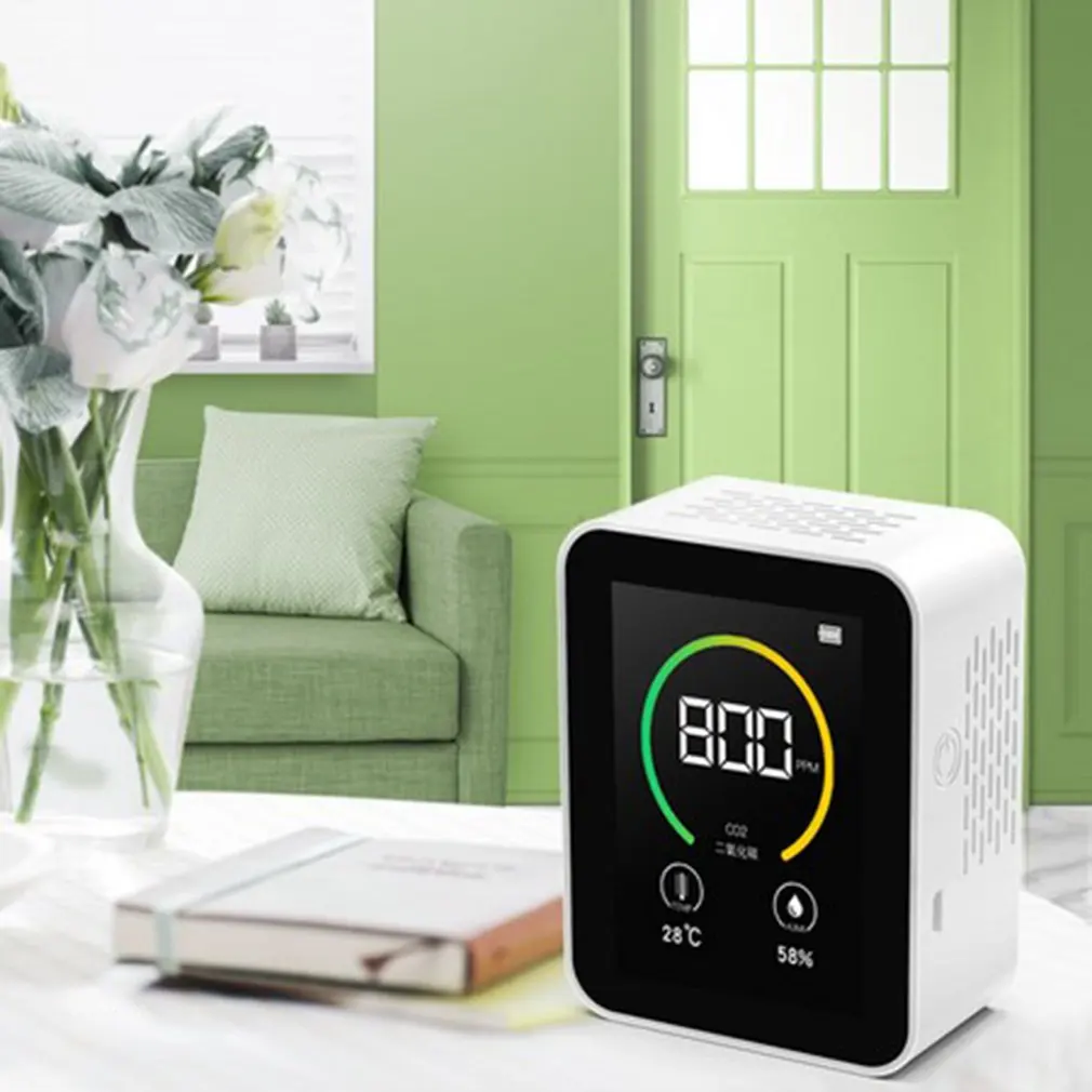 

Home Air Quality Monitor Indoor Lcd Digital co2 Detector Real Time Monitoring Air Quality Meters Temperature Humidity Tester