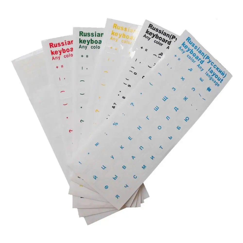 

Clear Russian Laptop Keyboard Cover Sticker Russian Letter Sticker Film with Light Color Letter Layout Keyboard Free shipping