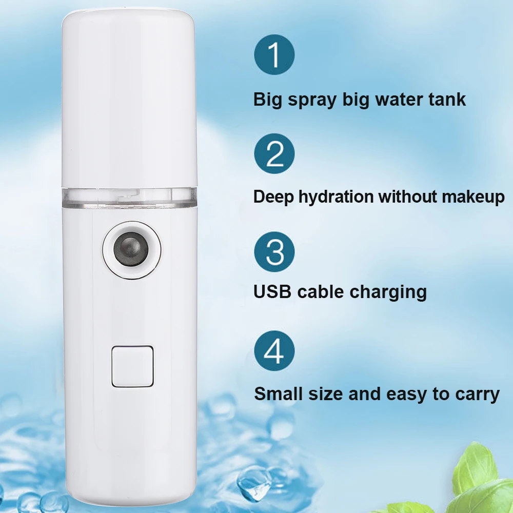 

Ultrasonic Skin Scrubber Skin Peeling Extractor Facial Deep Cleaning Beauty Device + Skin Rejuvenation Nano Face Mist Steamer