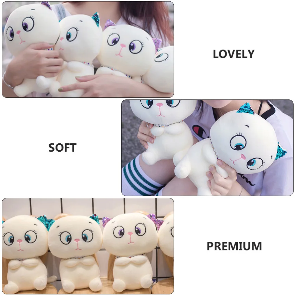 

Children's Decorative Cat Stuffed Doll Plush Kitten Home Sofa Decor (20cm)