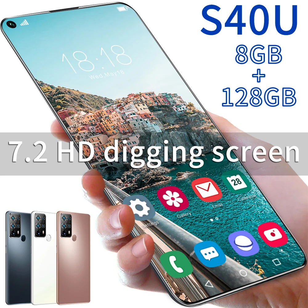 

2021 8+128GB Fingerprint Unlock Smartphones 7.2 Inch Big Screen 24+48MP 5800mAh Deca Core Andriod CellPhone