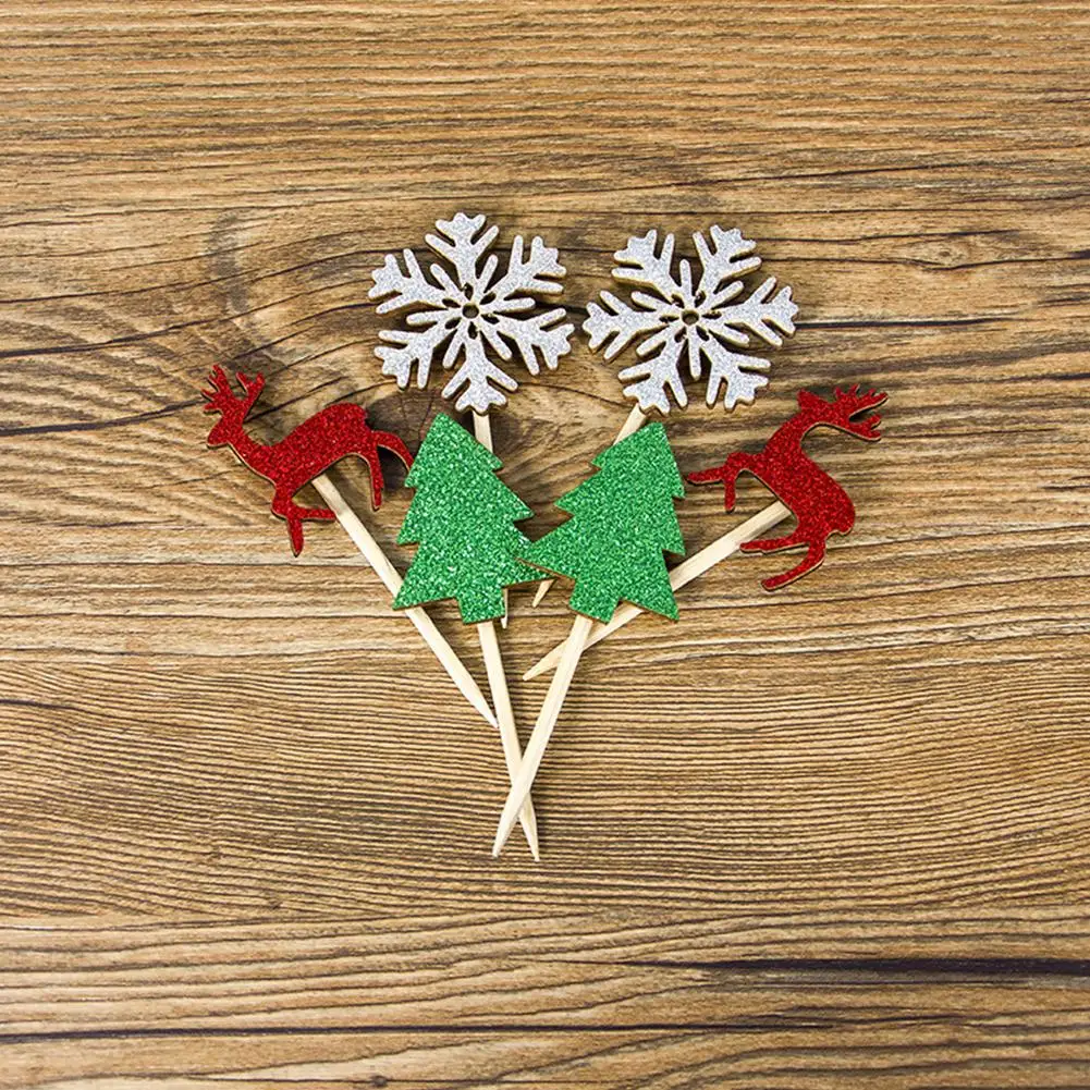 Рождественское украшение для торта серия с картами трехмерная деревянная