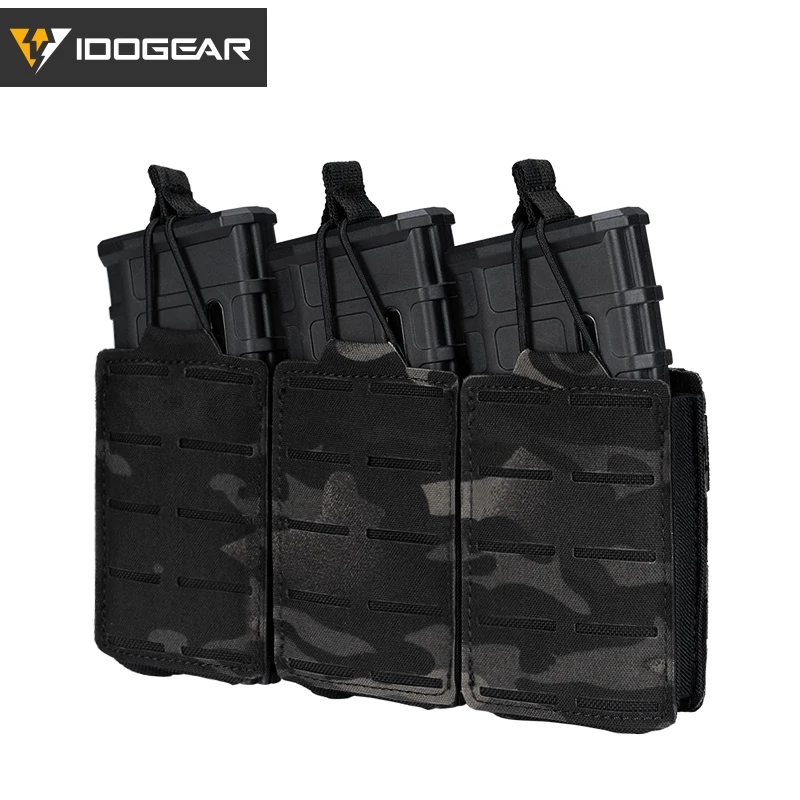 IDOGEAR Тактический LSR 556 лазерная резка Магнитная сумка Тройная переноска MOLLE Сумка