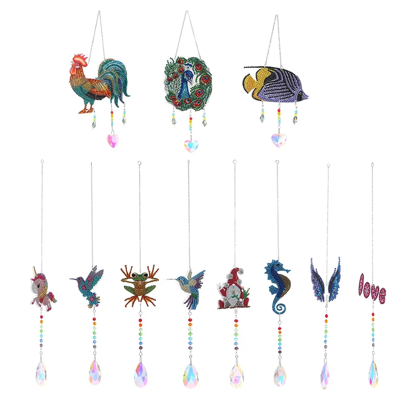 

Diamond Painting animal Crystal Pendant Hanging Pendants Home Bedroom Decor Car Decoration DIY Handmade Diamond Craft Gift