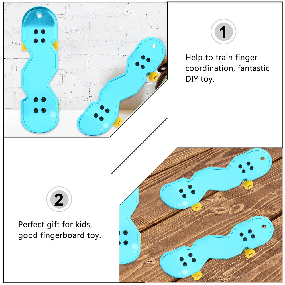 

1 Box Mini Finger Toys DIY Kit Finger Skateboard Assemble Kit (5pcs Skateboard)