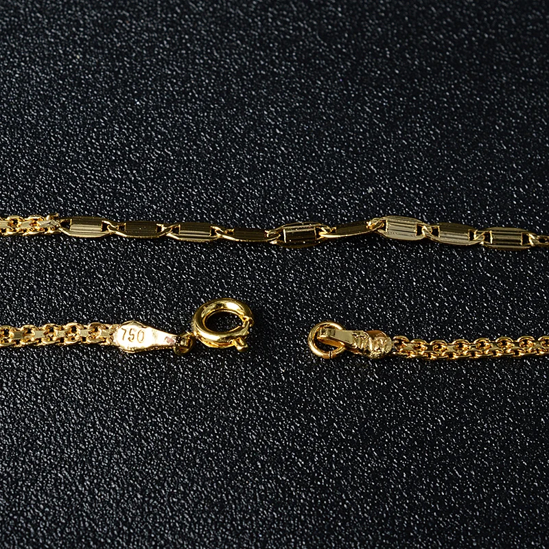 Женское и мужское ожерелье с цепочкой золотым покрытием