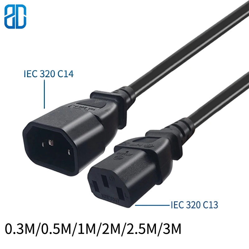 C13 C14 3 м 3*0 75 мм IEC 320 к штекер гнездо удлинитель питания переменного тока Шнур для PDU