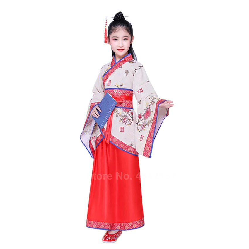 Детские футболки для мальчиков древних цинской династии Hanfu детское сказочное