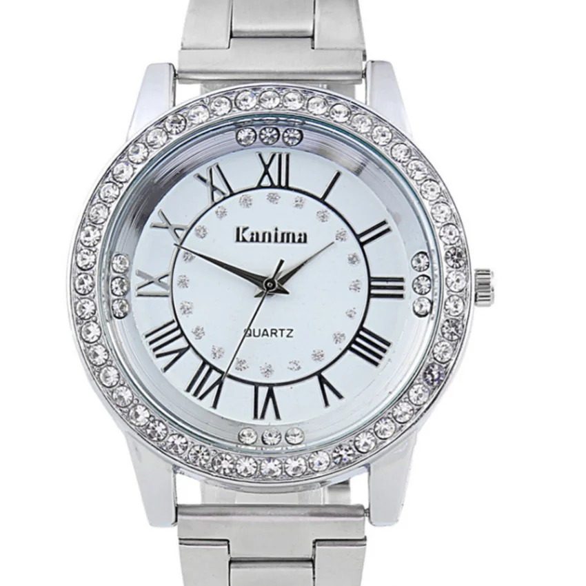 

Reloj Mujer Women's Watches New Roman Numerals Sports Women Watch Fashion Crystal Tricolor Full Steel Quartz Ladies Clock часы