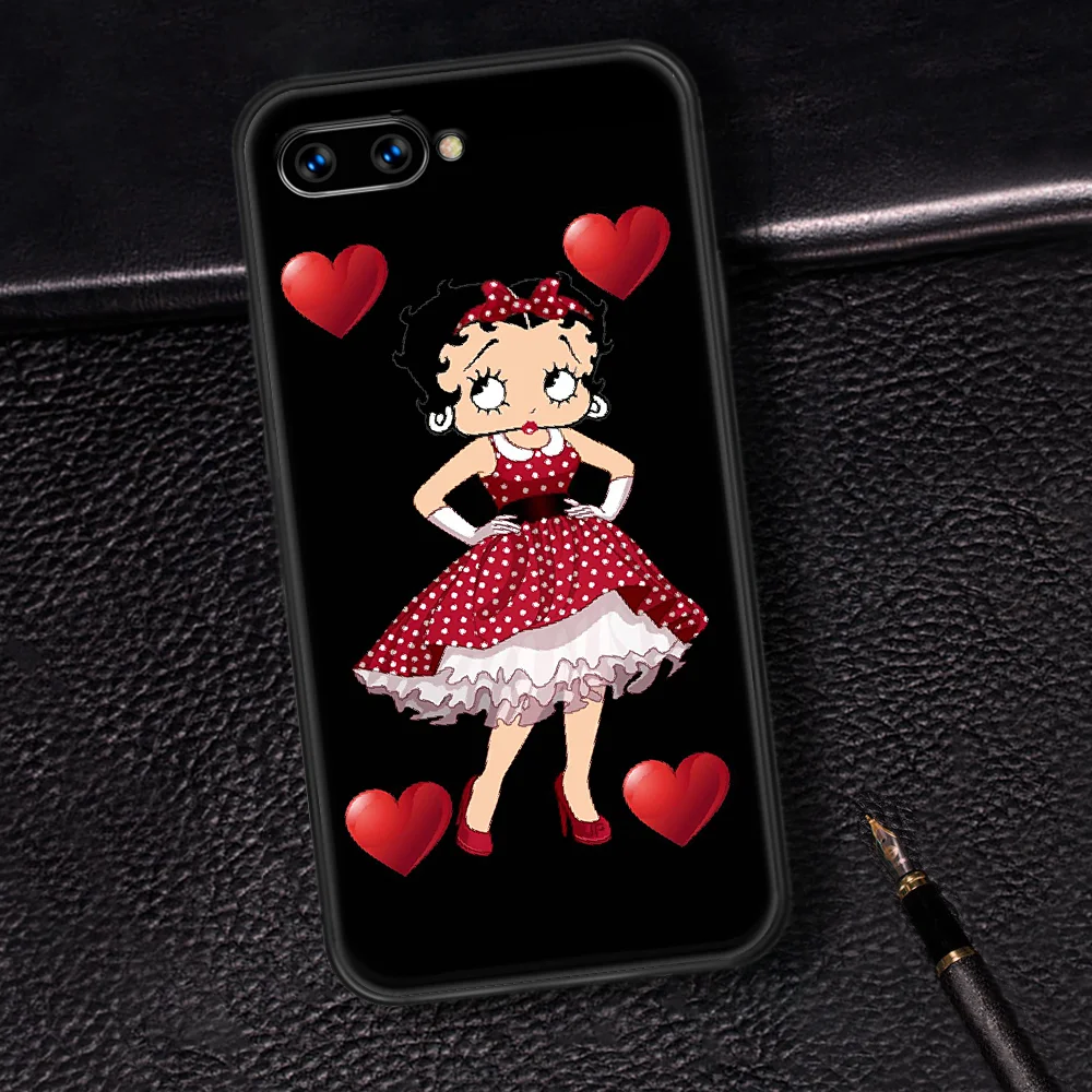 

Betty Boop Fashion Brand Cartoon Phone Case Cover Hull For HUAWEI Honor 6A 7A 7C 8 8A 8S 8x 9 9x 10 10i 20 Lite Pro black Back
