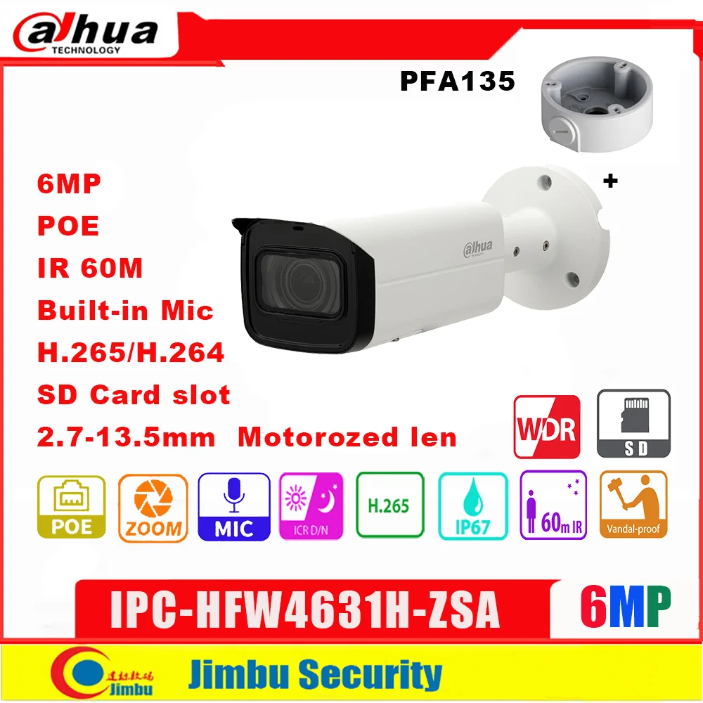 

IP-камера видеонаблюдения Dahua, 6 МП, POE, со встроенным микрофоном