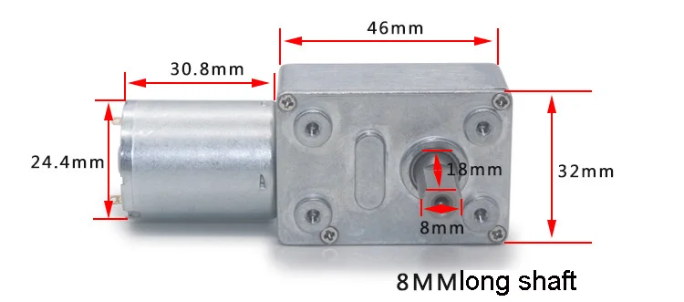 D7 8 мм Электрический мотор с длинным валом 12 В 24 постоянного тока мотор-редуктор |