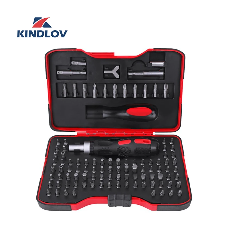 KINDLOV Screwdriver Set CR-V Parafusadeira Precision 101 In 1 Ratchet Screw Driver Magnetic Hex Torx Phillips Bit Kit Hand Tools |
