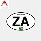 Автомобильная наклейка Aliauto Za, страны Южной Африки, овальные аксессуары, солнцезащитная, защита от УФ-лучей, Светоотражающая наклейка, 10 см * 6 см