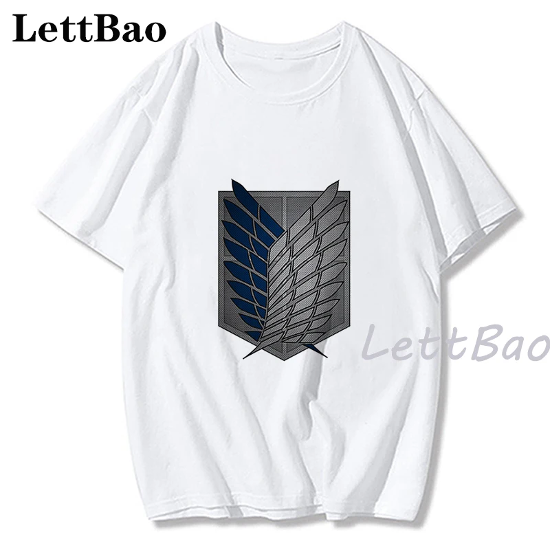 Футболка мужская с логотипом recon корпуса из аниме атака на Титанов тенниска 100%