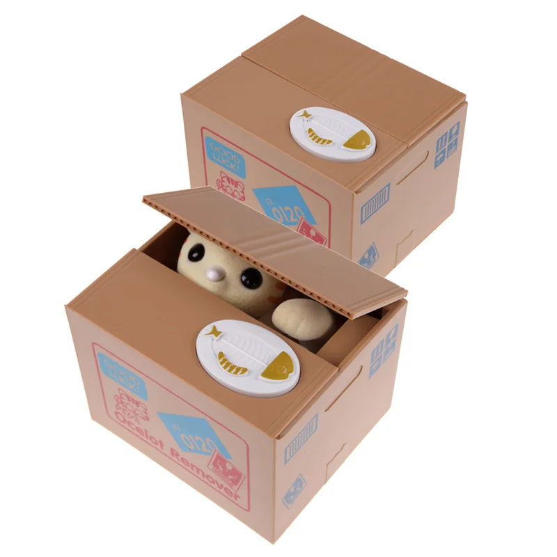 Копилка-кошка для денег электрическая автоматизированная копилка с кражей в