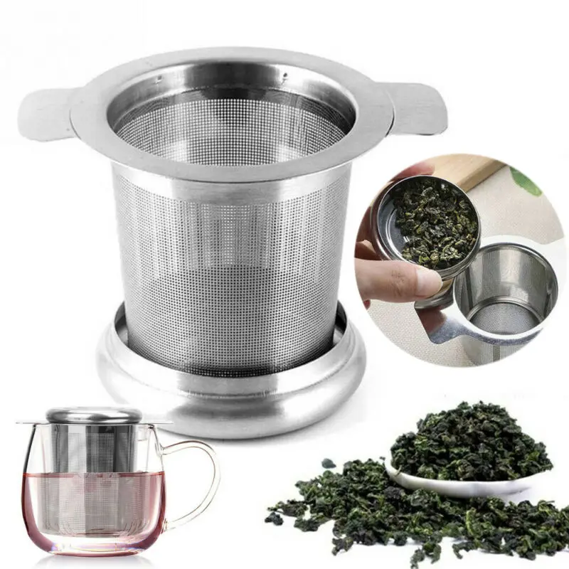 Нержавеющая сталь сетки Чай Infuser металлическая чашка фильтр с отрывными листами