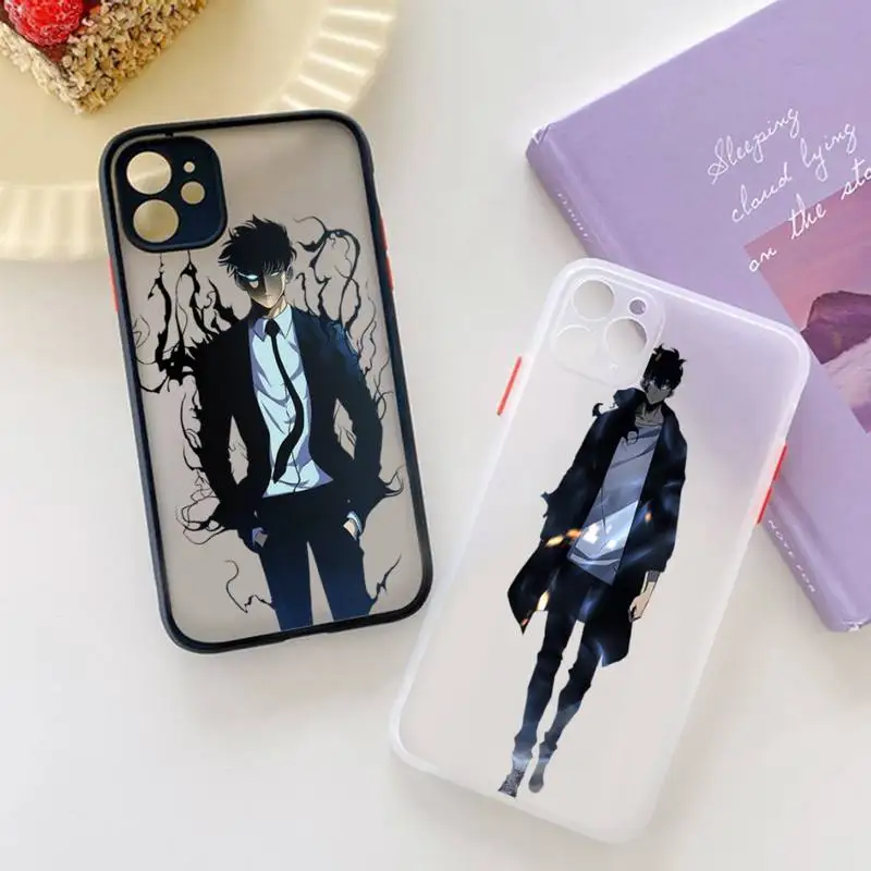 

Solo Leveling Sung Jin Phone Case matte transparent For iphone 7 8 11 12 plus mini x xs xr pro max cover