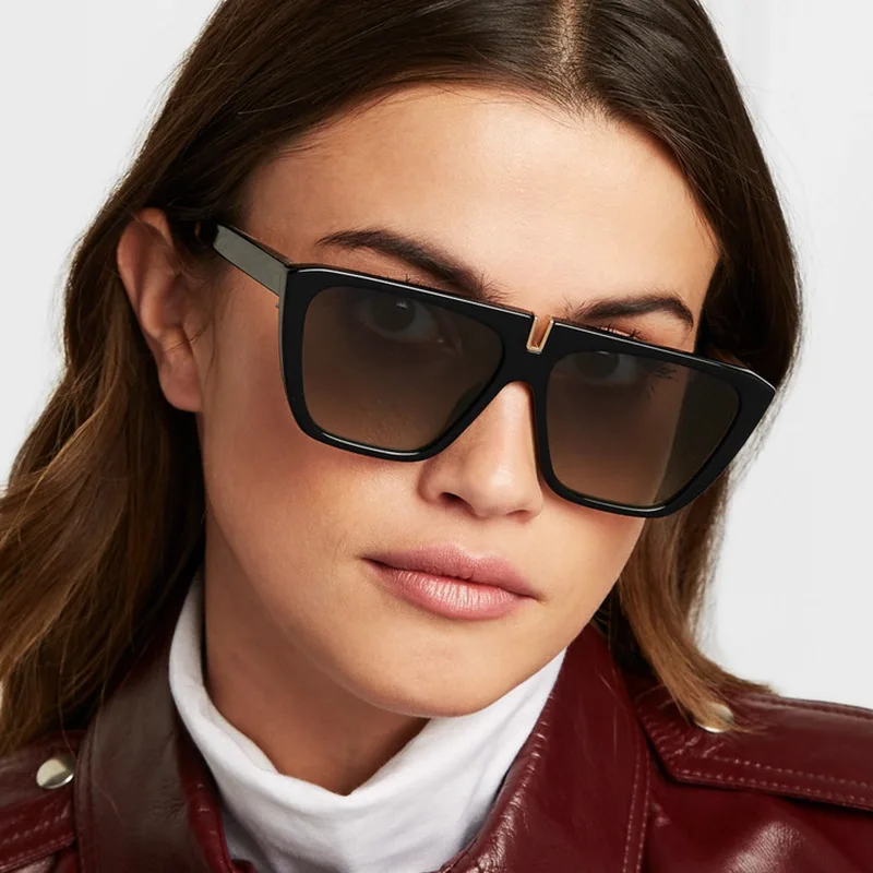 Новинка модные квадратные большие пластиковые солнцезащитные очки Higodoy