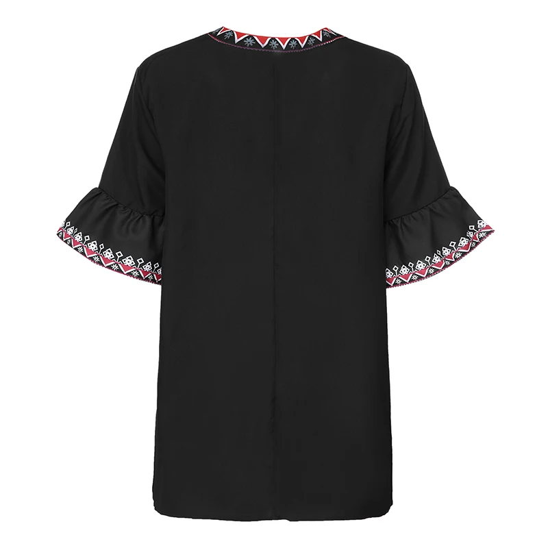 VONDA/Винтажные рубашки с коротким рукавом женские блузки летние сексуальные с v-образным вырезом Печатные Туники Повседневная Женская свободного покроя офисные топы и блузки