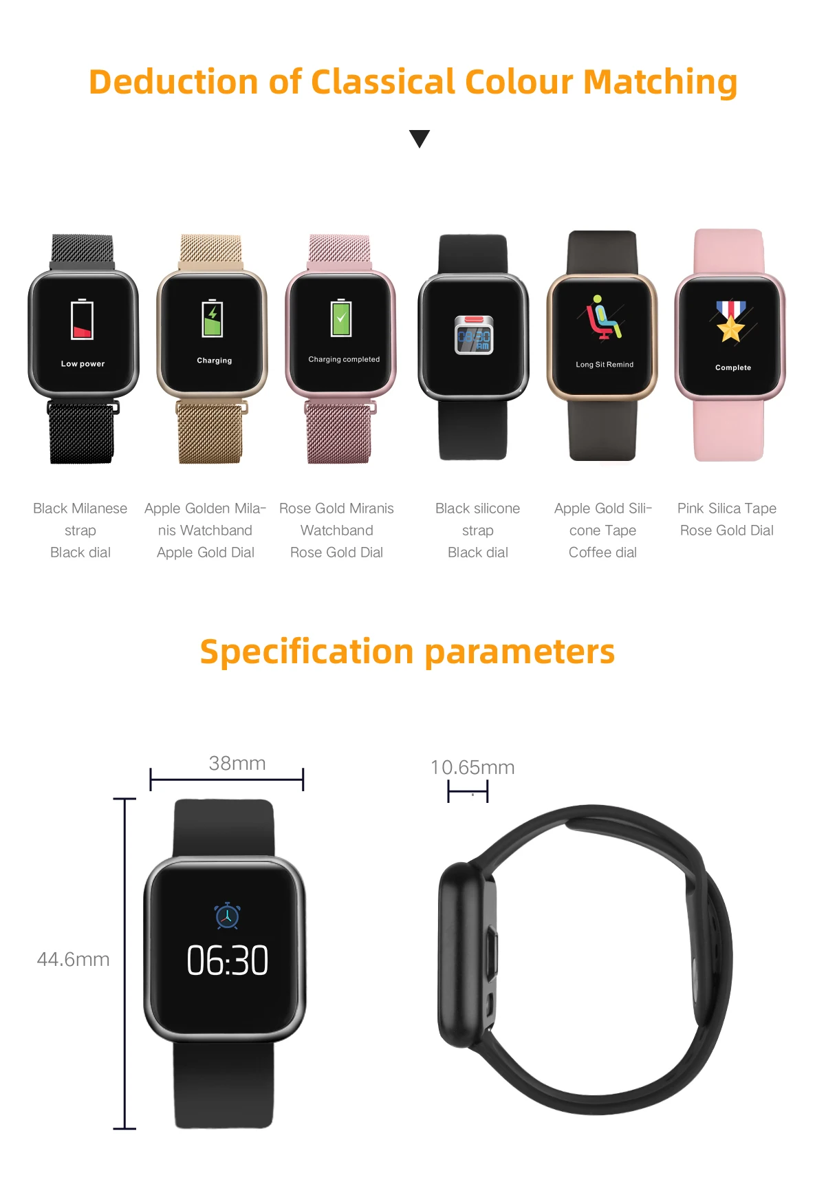 Vwar P80 полный сенсорный экран IP68 Водонепроницаемые Смарт-часы для iPhone Xiaomi Apple телефон мониторинг сердечного ритма для женщин и мужчин умные часы