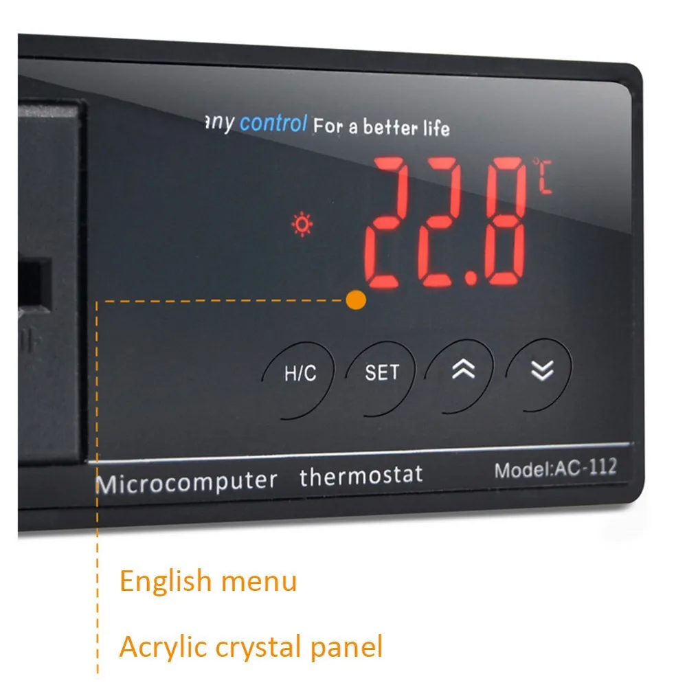 Digital Display Intelligent Plug-In Thermostat Universal Socket ON/OFF Regulator Aquarium Greenhouse Temperature Controller | Дом и сад