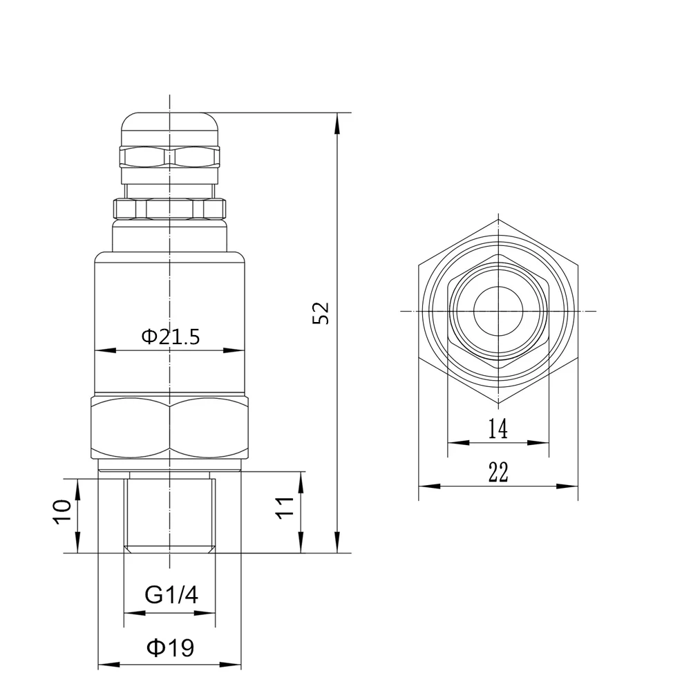 Датчик давления для воды масла газа воздуха G1/4 5V 0 5 4 керамический датчик