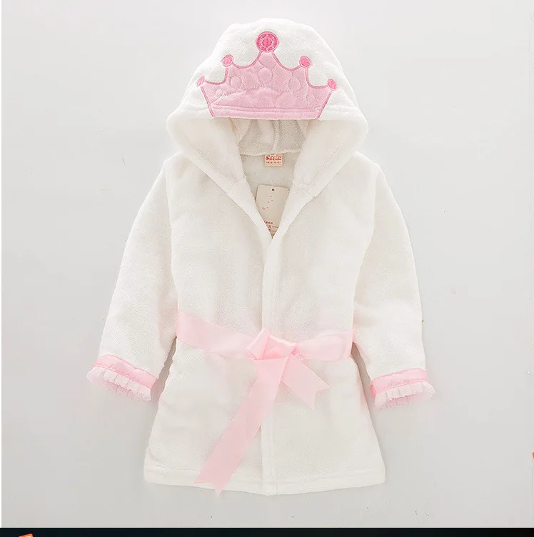 

2 3 4 5 6 Years Toddler Girls Robes Autumn Winter Stylish High Quality Flannel Bathrobe for Girls Kids Clothing Child Nightwear
