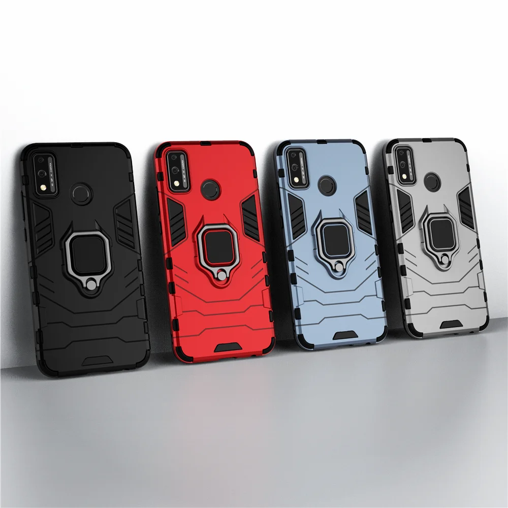 for huawei honor 9x lite case shockproof ring stand silicone pc phone back cover for huawei honor 9x lite 6 5 honor 9 x lite free global shipping