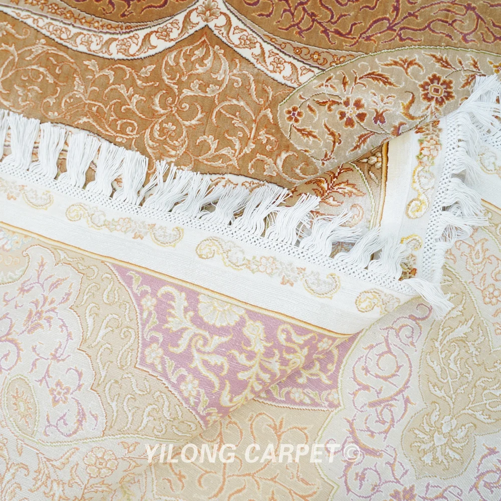 7 4 'x 10 3' Ручная работа турецкий Шелковый коврик двойной узлы античный