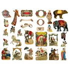 1 шт., винтажный цирковый билет, клоун, Precut, маленький дневник, бумажная наклейка для путешествий, дневник, этикетка для нежелательного журнала, наклейка назад в школу, vv