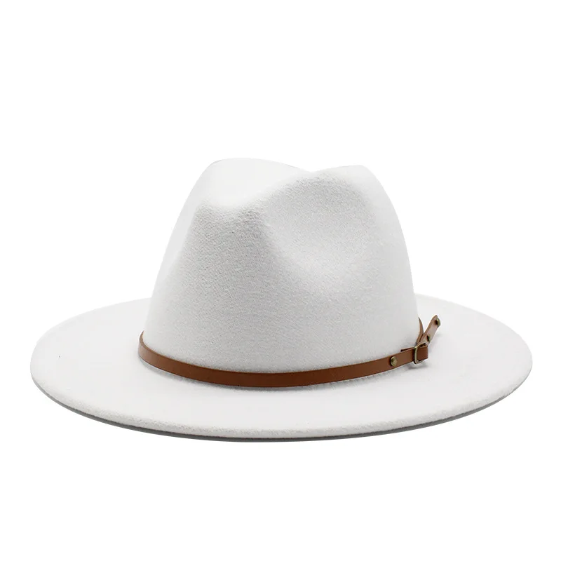 Фетровая шляпа с широкими полями для мужчин и женщин фетровая Федора из