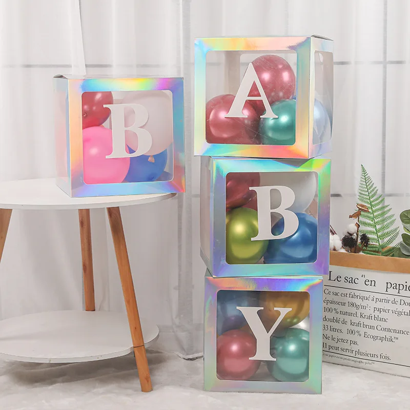 Прозрачная шкатулка для новорожденных Bride To Be розовое золото воздушные шары