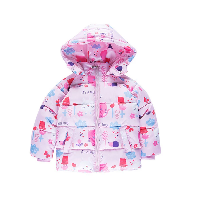 Scsech/детские куртки с рисунком граффити и Фламинго для мальчиков девочек зимнее