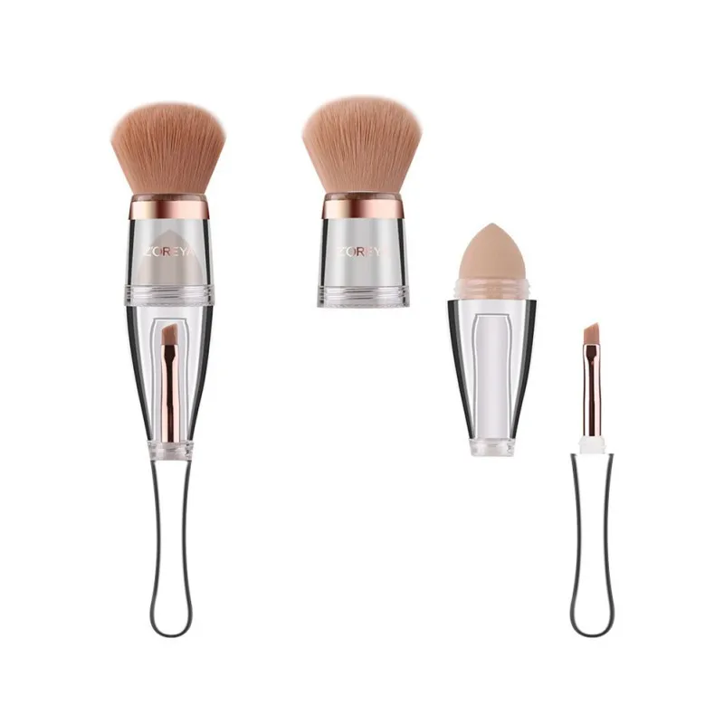 QX0851A-Round head Многофункциональные профессиональные 4 в 1 кисти для макияжа основа для бровей подводка для глаз Румяна косметическая пудра консилер кисти - Handle Color: QX0851A-Round head