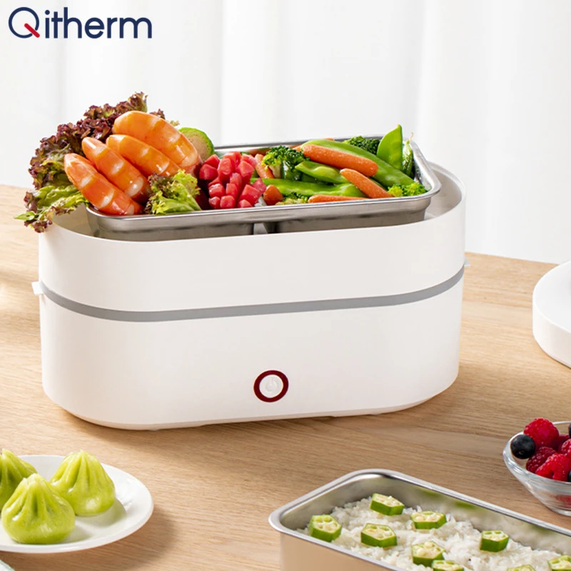 

1/2 Layer Electric Heated Lunch Box Portable Fast Heating Electric Rice Cooker Food Container Bento Box Food Warmer For Office
