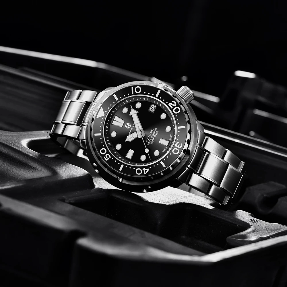 

PAGRNE DESIGN Diver Men's Mechanical Watch Sapphire Glass 300M Waterproof Sports Watch Men's Automatic Watches relogio masculino