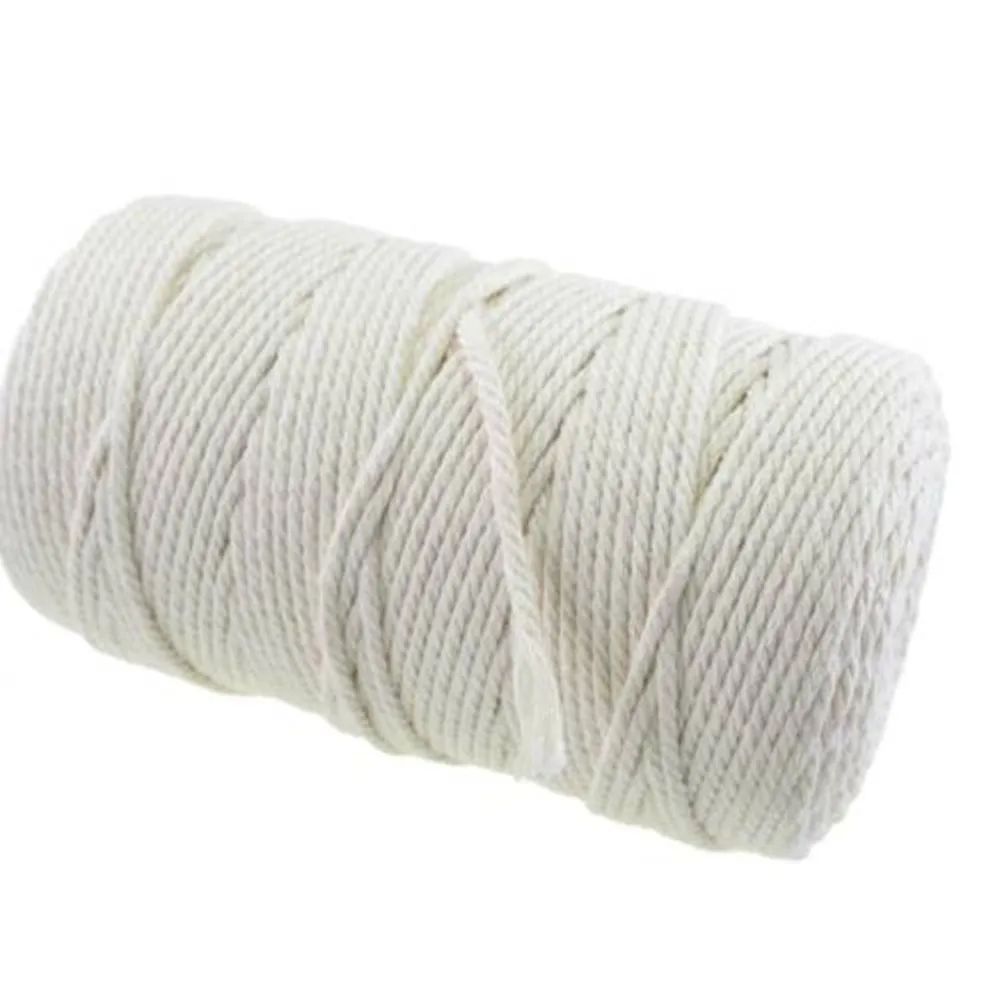 

200m 2mm Natural Craft Macramé Cotton String Artisan Thread Twisted Cord Beige Macrame Artisan String For Handmade DIY Handmade