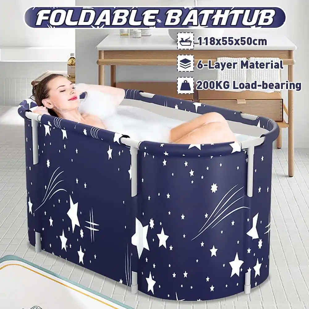 Portable Folding Bathtub for Adult Children Swimming Pool Large Plastic Bathtub Bath Bucket Insulation Bathing Bath Tub