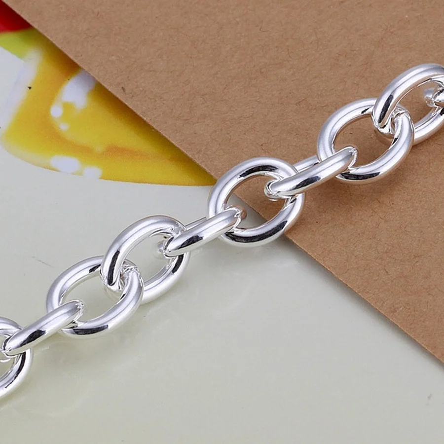 

925 Sterling silver Bracelet charms heart chain popular valentine gift Jewelry Bracelets for women lady wedding Party love