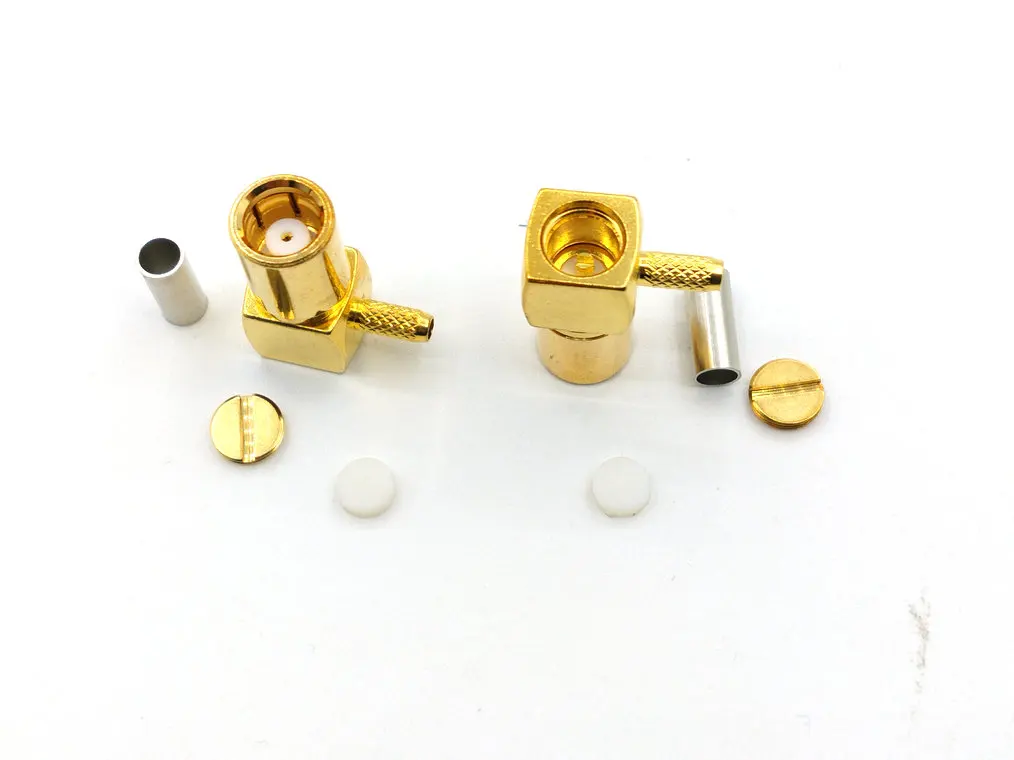 50 шт./100 шт. Лот 75 Ом SMB гнездовой разъем прямоугольный обжим RG174 RG316 RG179 RF