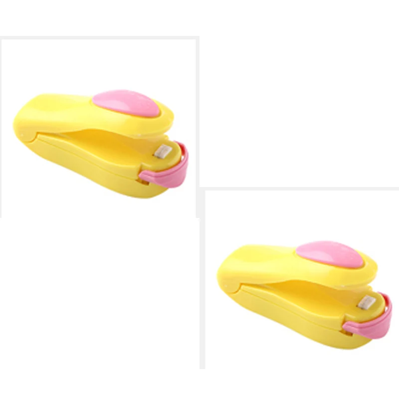 2yellow Bag clip Микро-термоусадочная машина, зажим для вакуумной упаковки пищевых чипсов, арахисовая пластиковая упаковка, зажим для кухонных принадлежностей, цветной ручной - Цвет: 2yellow Bag clip