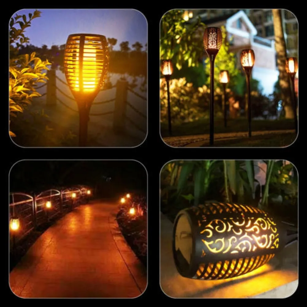 

Solar Torch Lights Solar Dancing Flame Torches Light Outdoor Waterproof Landscape Decoration Lamps For Patio Garden Path Yard