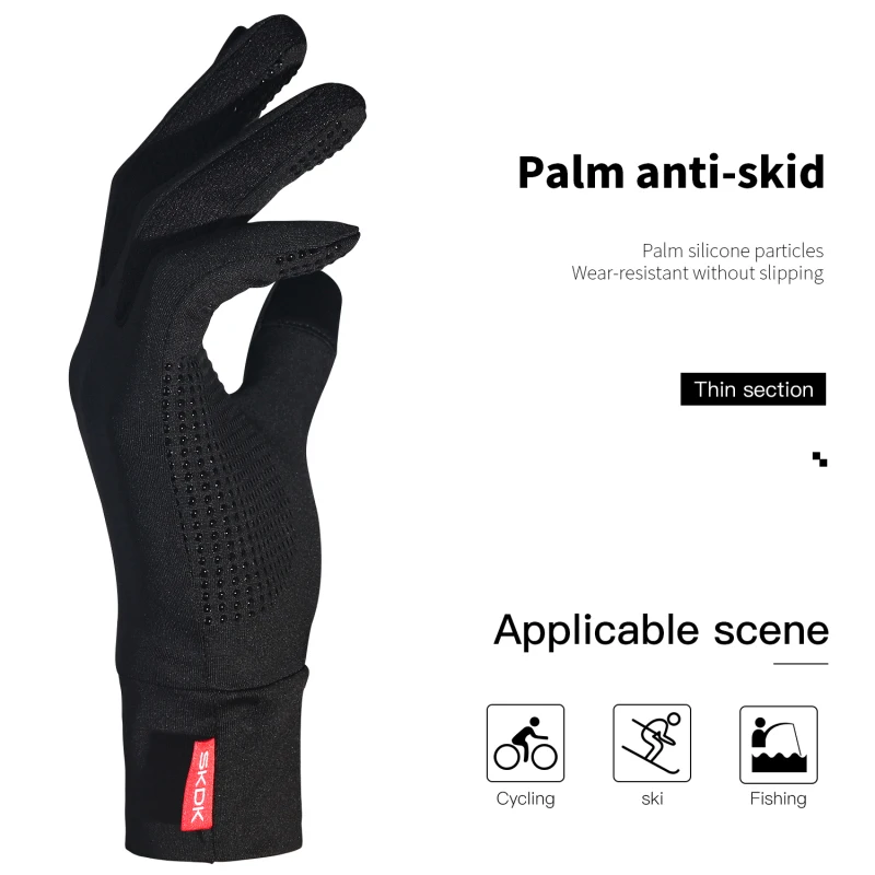 SKDK перчатки для велоспорта теплые с сенсорным экраном полный палец зима-осень