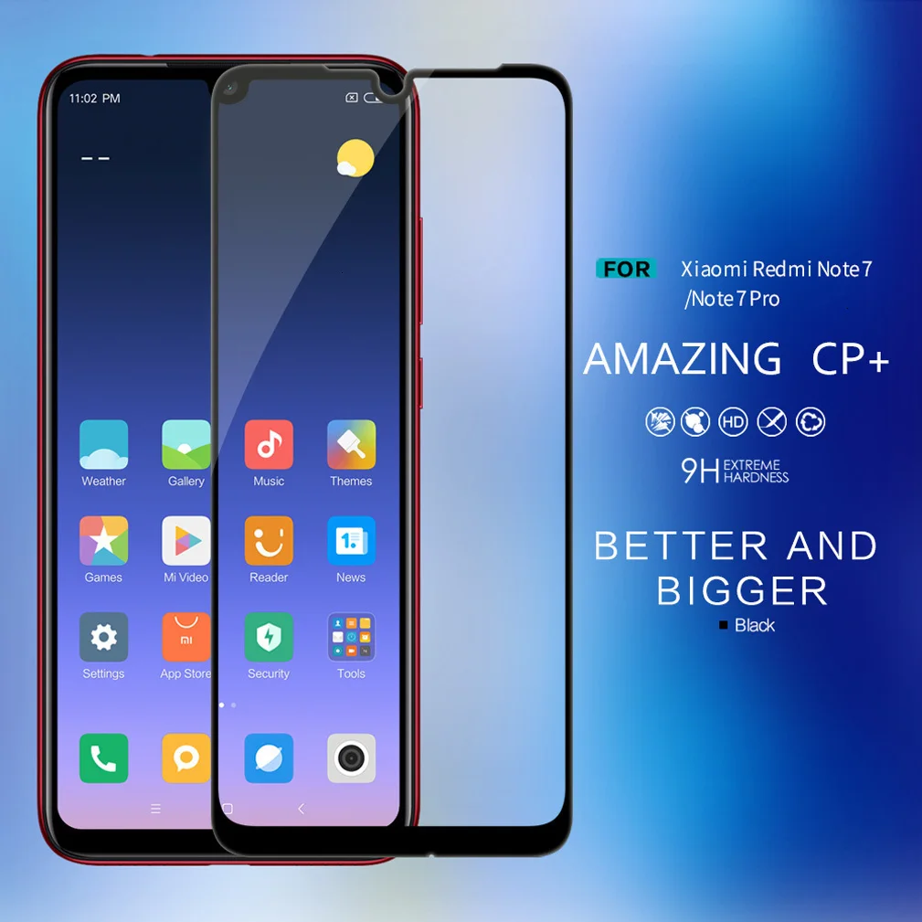 Xiaomi Redmi Note 7 Pro стекло Redmi note7 NOTE 7S закаленное стекло Nillkin CP+ 2.5D полное покрытие протектор экрана 6,3 дюймов